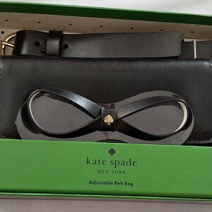 Kate Spade Black Bow Adjustable Belt Bag. Brand New with Tag, in a Box. L/XL